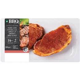 Woolworths BBQ Pork Loin Steaks Sweet & Smokey BBQ Glaze