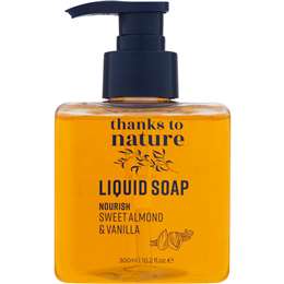 Thanks To Nature Liquid Hand Soap Nourish Sweet Almond & Vanilla 300mL
