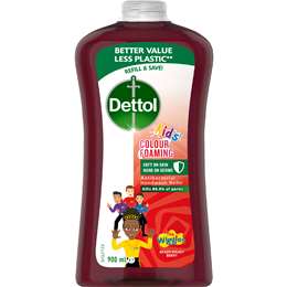 Dettol Kids Colour Foaming Antibacterial Handwash Refill 900mL