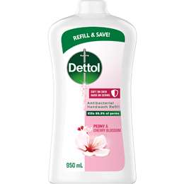 Dettol Antibacterial Handwash Refill Peony & Cherry Blossom 950mL