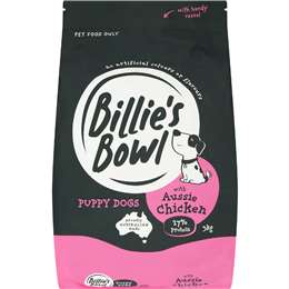 Billie's Bowl Puppy Dry Dog Food With Aussie Chicken 3kg