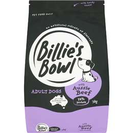 Billie's Bowl Adult Dry Dog Food With Aussie Beef 3kg