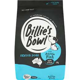 Billie's Bowl Senior Dry Dog Food With Aussie Fish 3kg