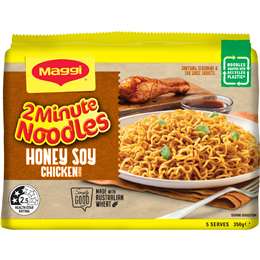 Maggi 2 Minute Noodles Honey Soy Chicken 5 pack