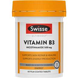 Swisse Ultiboost Vitamin B3 Nicotinamide Tablets 60 pack