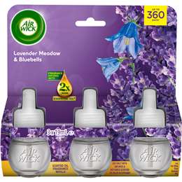 Air Wick 2x Essential Oil Lavender & Bluebells Plug In Refill 19mL x 3 pack