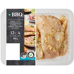 Woolworths BBQ Chicken Breast Steaks Greek Style