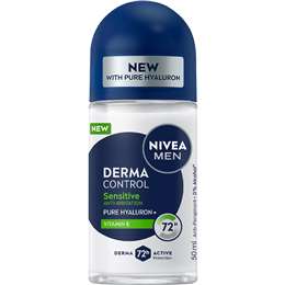 Nivea Men Derma Control Roll On 72HR Sensitive Antiperspirant 50mL