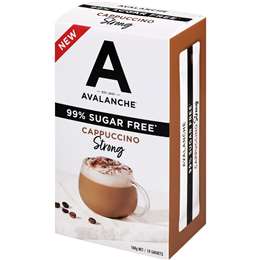Avalanche 99% Sugar Free Coffee Sachets Strong Cappuccino