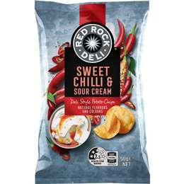 Red Rock Deli Potato Chips Sweet Chilli & Sour Cream 50g