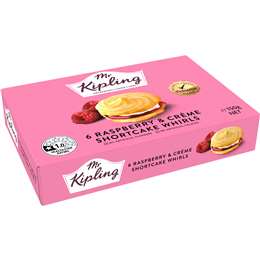Mr Kipling Raspberry & Creme Shortcake Whirls 6 pack