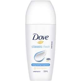Dove Women 48HR Classic Fresh Roll On Antiperspirant Deodorant 50mL