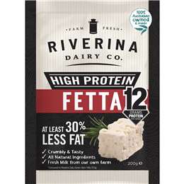 Riverina Dairy Co High Protein Fetta 200g