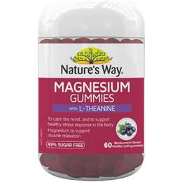 Nature's Way Magnesium Gummies With L Theanine 60 pack