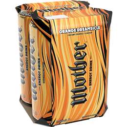 Mother Energy Drink Orange Dreamsicle 500mL x 4 pack