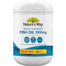 Nature's Way Wild Caught Fish Oil 1000mg Soft Capsules 250 pack