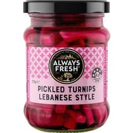 Always Fresh Pickled Turnips Lebanese Style 210g