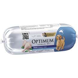 Optimum Chilled Dog Food Roll Adult Chicken & Spinach 1kg