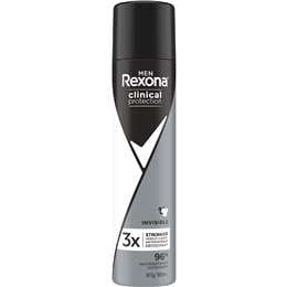 Rexona Mens Clinical Protection Deodorant Invisible 180mL