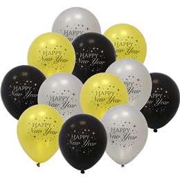 Mirabella Happy New Year Balloons 12 pack