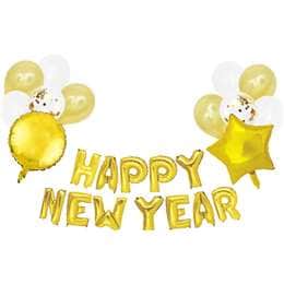 Mirabella Happy New Year Gold Balloon Set 24 pack