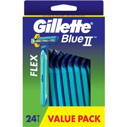 Gillette Blue 2 Flex Disposable Razors 24 pack