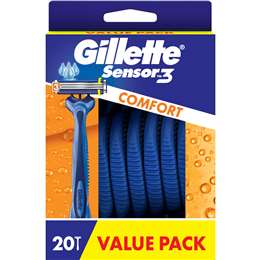Gillette Sensor3 Comfort Disposable Razors 20 pack