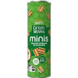 Sunbites Minis Grainwaves Sour Cream & Chives Chips Canister 150g