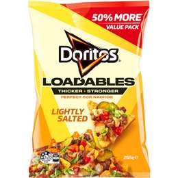 Doritos Corn Chips Loadables Lightly Salted 255g
