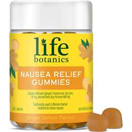 Life Botanics Nausea Relief Gummies Ginger Lemon Flavour 60 pack