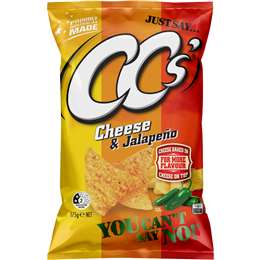CC's Corn Chips Cheese & Jalapeno 175g
