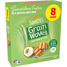 Sunbites Grainwaves Sour Cream & Chives Snacktime Multipack 8 pack
