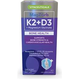 Vitaceuticals Magzorb K2 + D3 Bone Health Capsules 60 pack