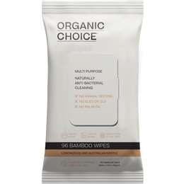 Organic Choice Multipurpose Wipes Lemongrass & Australian Myrtle 96 pack
