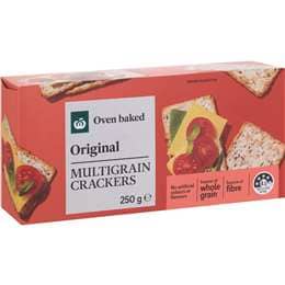 Woolworths Multigrain Crackers Original 250g