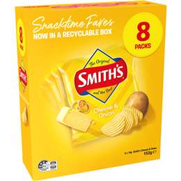 Smith's Potato Chips Kids' Lunchbox Multipack Cheese & Onion 8 pack