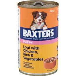 Baxter's Puppy Dog Food Wet Loaf Chicken Rice & Vegetables