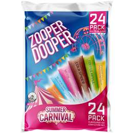 Zooper Dooper Ice Blocks Summer Carnival 24 pack