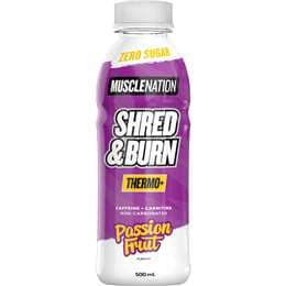 Muscle Nation Ready To Drink Shred & Burn Passionfruit 500mL