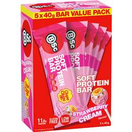 BSC Chupa Chups Soft Protein Bar Strawberry Cream 40g x 5 pack