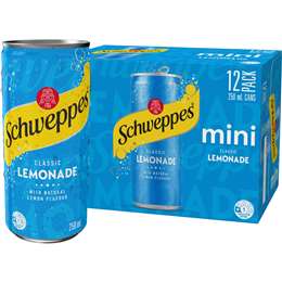 Schweppes Lemonade Mini Cans 250mL x 12 pack