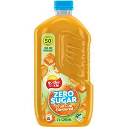 Golden Circle Zero Sugar Cordial Fruit Cup 2L