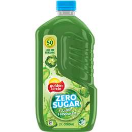 Golden Circle Zero Sugar Cordial Lime 2L