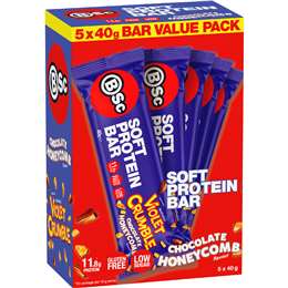 BSc x Violet Crumble Soft Protein Bar Chocolate Honeycomb