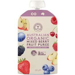 Australian Organic Food Co. Mixed Berry Fruit Puree 120g