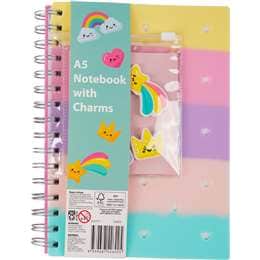 A5 Notebook With Charms Assorted each