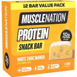 Muscle Nation Snack Bar White Choc Mango 12 pack