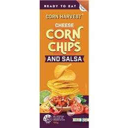Corn Harvest Corn Chips & Salsa Cheese 100g