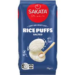 Sakata Rice Puff Crisps Salted 70g