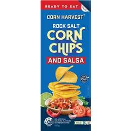 Corn Harvest Corn Chips & Salsa Rock Salt 100g